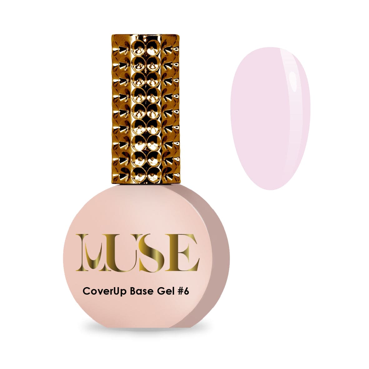 CoverUp Base #6 soft purple rubber gel for colorful nude nails