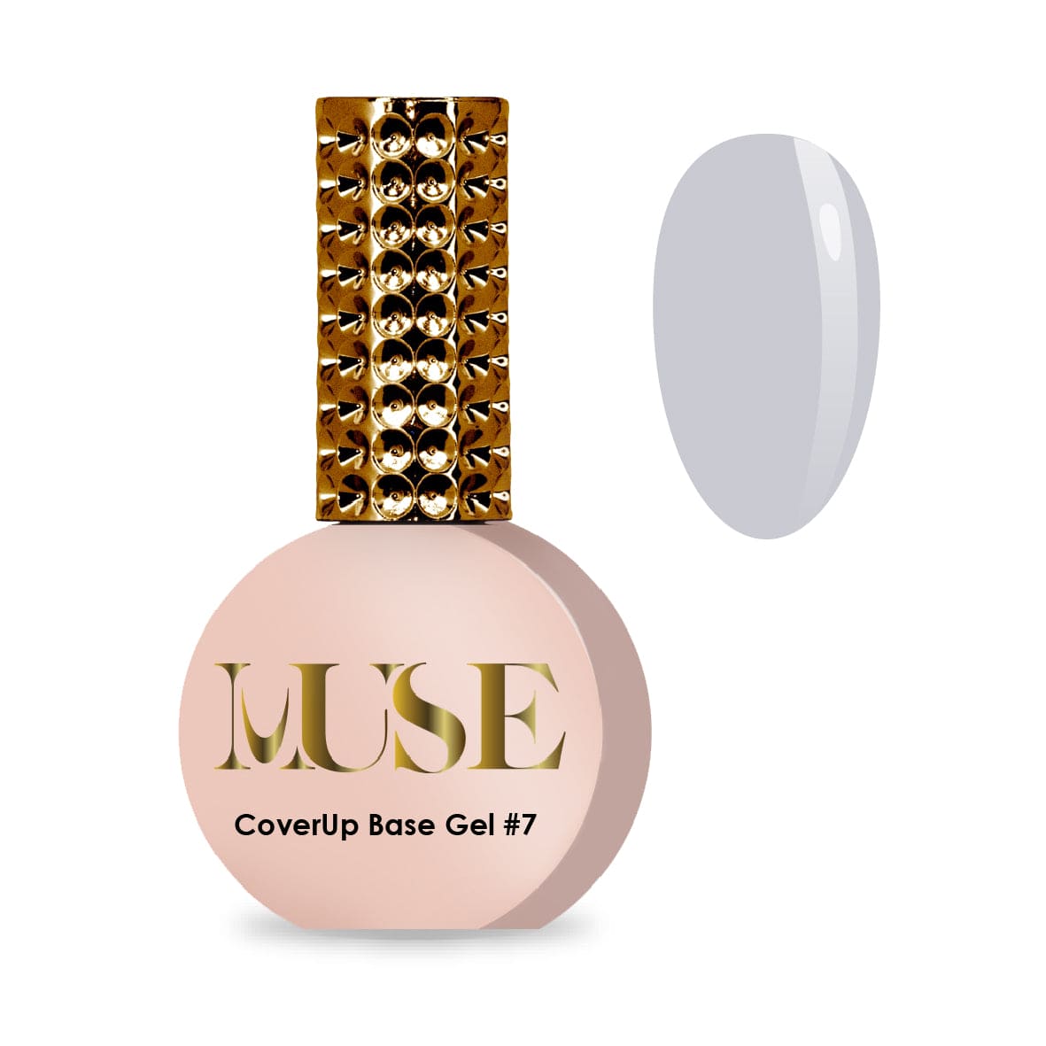 CoverUp Base #7 soft grey rubber base for chic natural nail looks