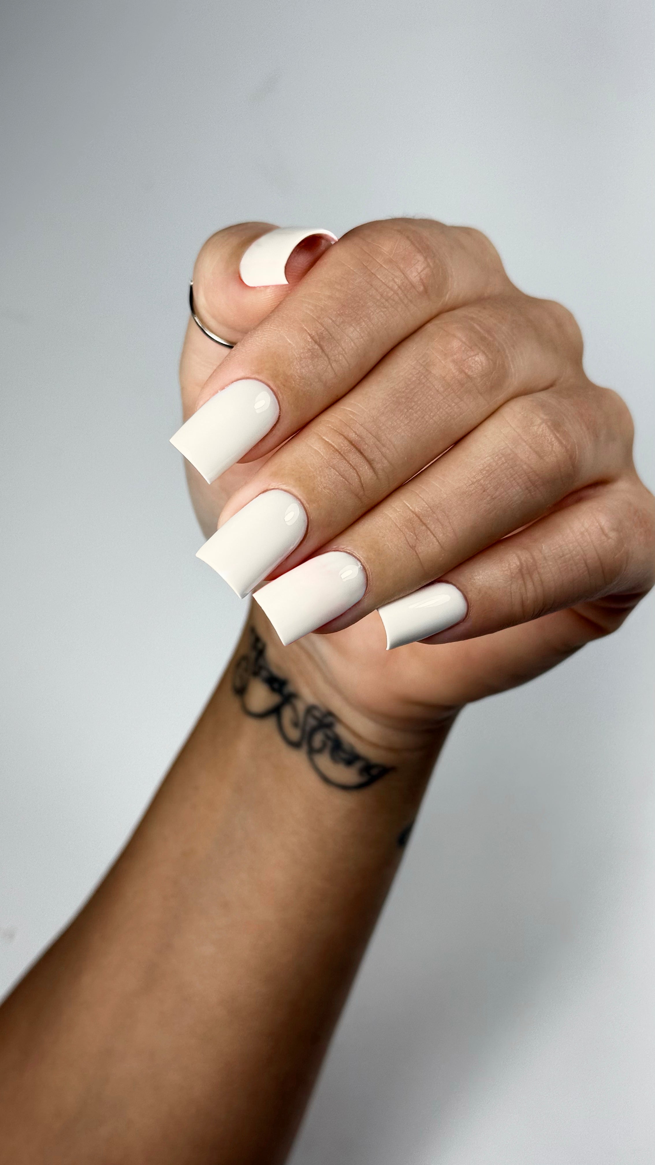 Pure white rubber base gel for French manicure and baby boomer nails