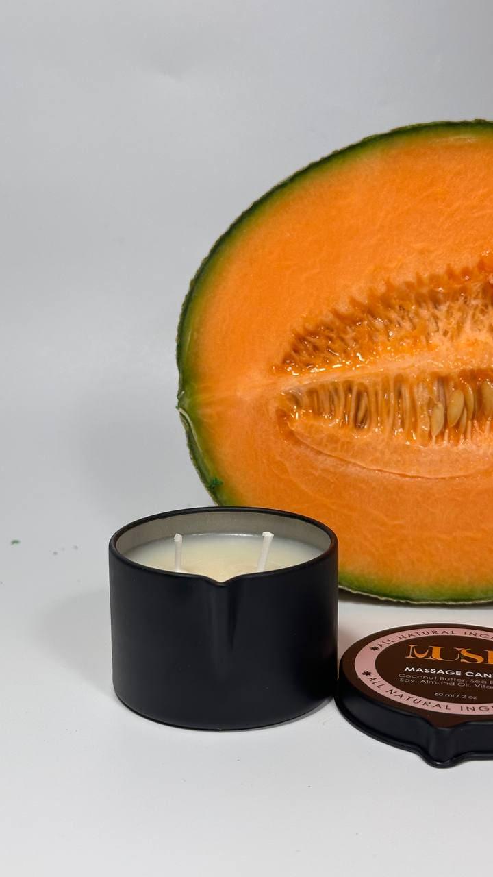 Bask in the light, refreshing scent of Muse’s Cantaloupe Massage Candle. Infused with the sweet, juicy aroma of cantaloupe, this massage candle melts into a warm, skin-hydrating oil that enhances relaxation and leaves skin glowing. With a carefully crafted blend of coconut oil, avocado oil, shea butter, and cocoa butter, each use provides a layer of moisture and radiance.