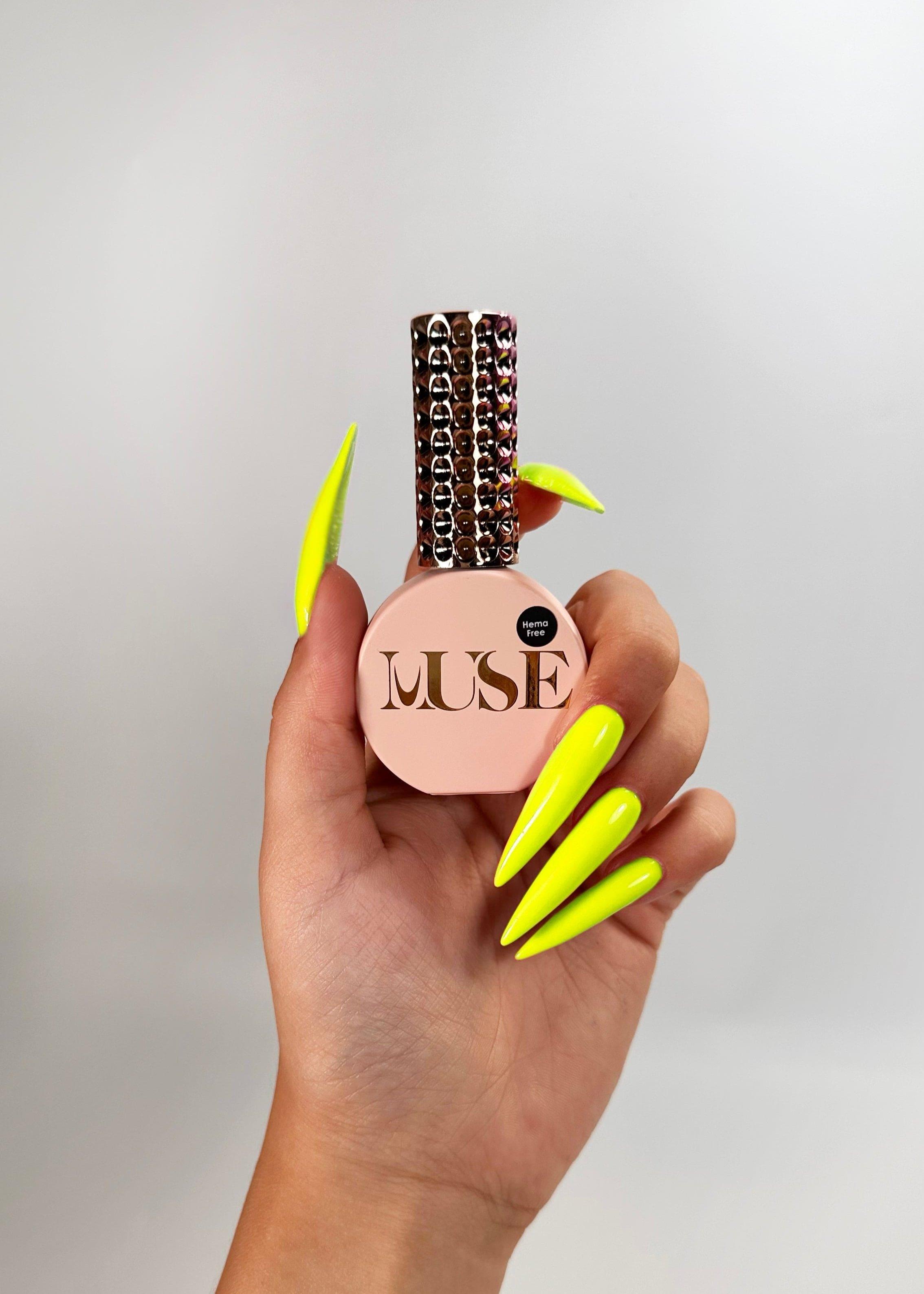 Neon Yellow Gel Polish for Bold Nails and Standout Nail Art
Transform your nail artistry with Muse Gel’s Neon Yellow Gel Polish, a must-have for any salon or nail technician looking to make a statement. This electrifying shade is perfect for creating bold, standout nails that capture attention and bring a vibrant pop to any nail design. With a high-pigmentation formula, our Neon Yellow gel polish ensures full, even coverage in just one coat, making it ideal for busy nail techs in both professional salon se