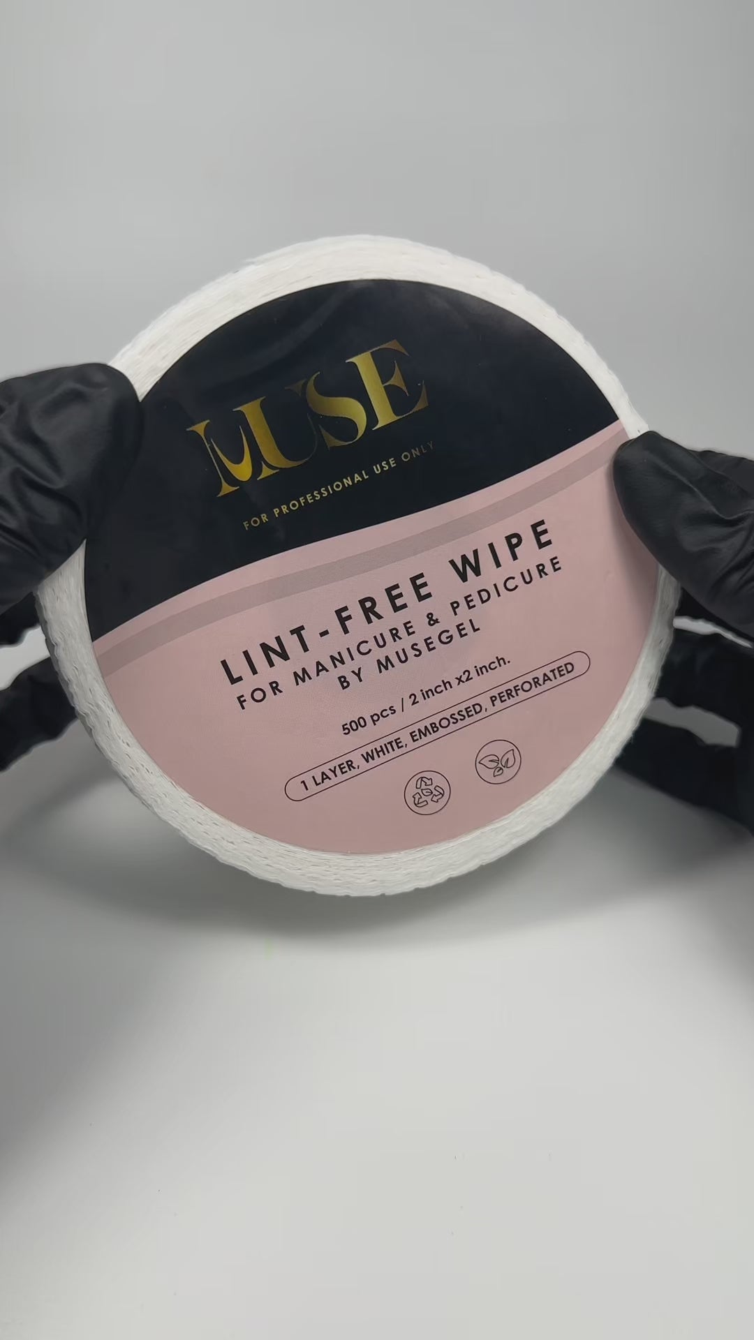 MuseGel’s Lint-Free Eco Wipes bring convenience and quality to nail care with a roll of 500 white, embossed, and perforated wipes. Each wipe, crafted from high-quality wood pulp, is elastic, alcohol-free, fragrance-free, and perfectly sized at 2x2 inches, providing professional performance for every use.