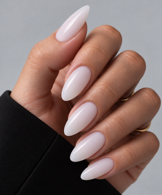 Muse Gel Heat-Free Builder Gel #10 milky semi-transparent HEMA and TPO-free builder gel for natural structured manicures