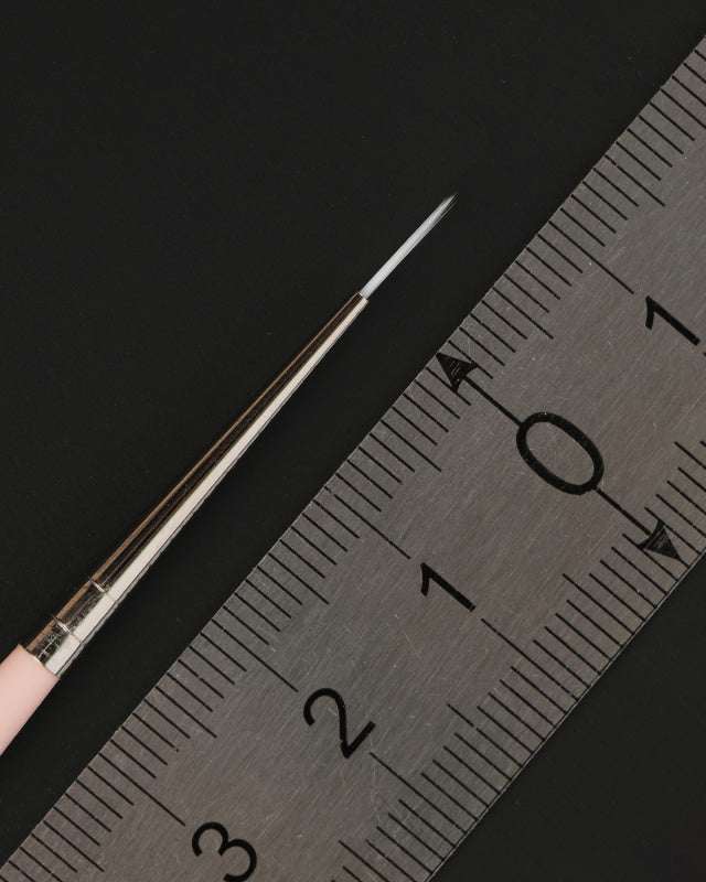 Professional short detail nail brush for beginners creating fine lines with gel polish and nail art