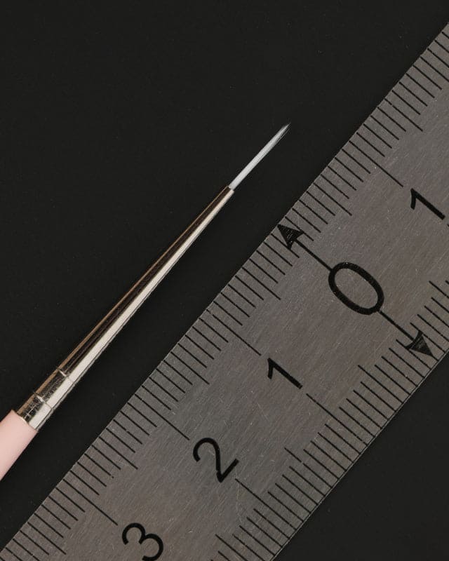 Professional short detail nail brush for beginners creating fine lines with gel polish and nail art