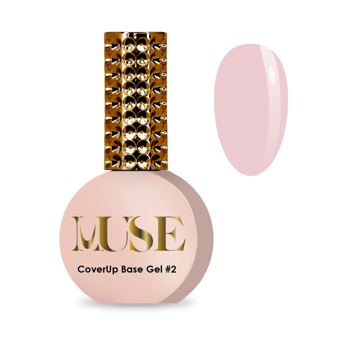 Soft light pink CoverUp Base #2 rubber gel for ombre and French nails