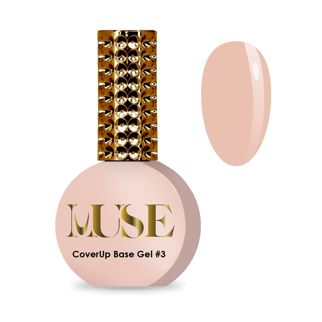 CoverUp Base #3 soft peach base coat for elegant and everyday nails