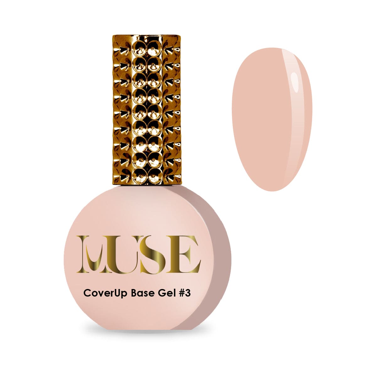 CoverUp Base #3 soft peach base coat for elegant and everyday nails
