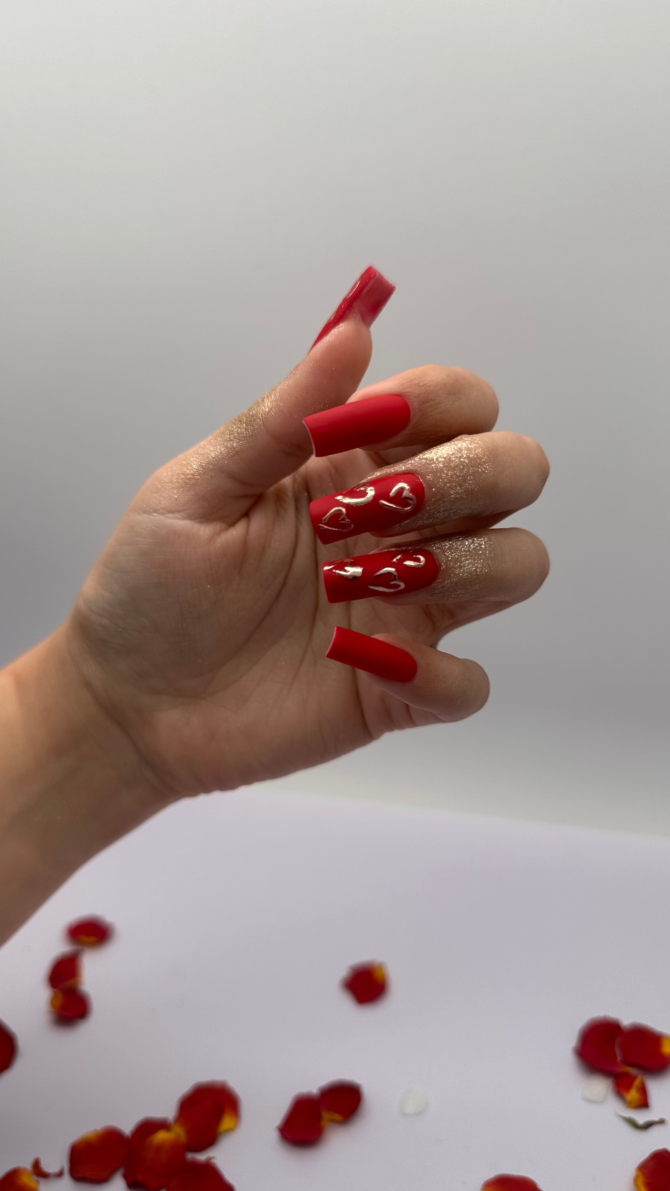 Classic red manicure using MuseGel Creator #1 Red Base Gel with glossy finish