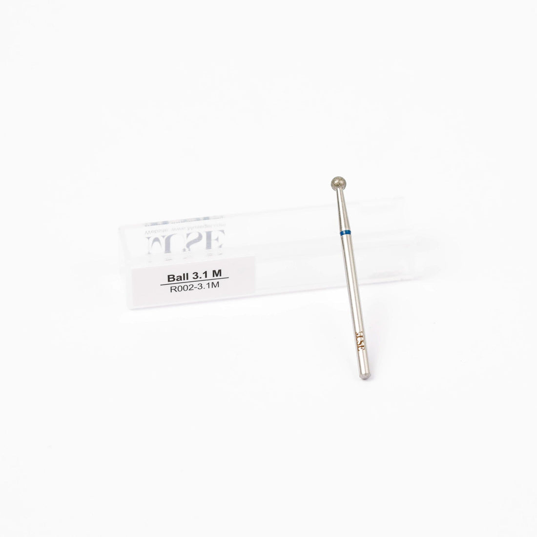 The Diamond Medium 3.1mm Ball-shaped Efile Bit, Made in Germany, is designed for professional use only. Ideal for cuticle care and refining the nail bed, this high-quality tool offers medium precision, durability, and long-lasting performance.