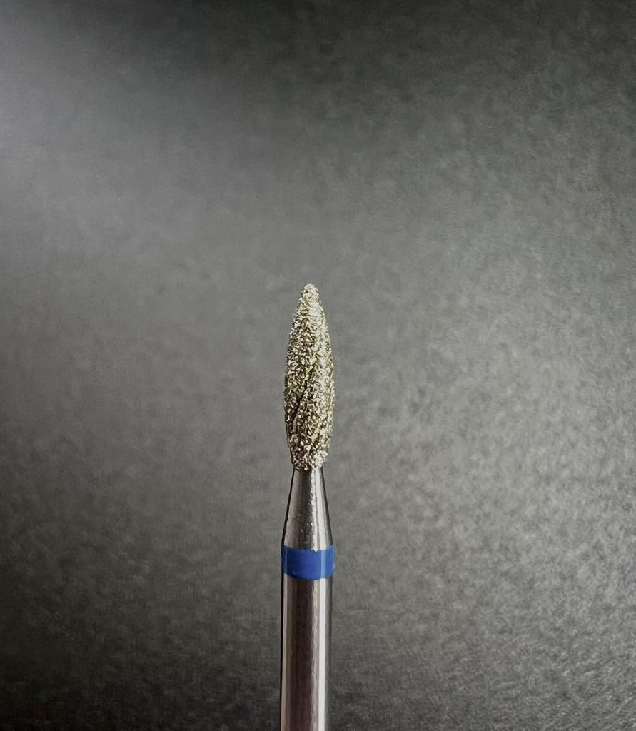 Heat-Free_Flame_Diamond_Bit_2.3mm_Medium grit_Cuticle_Manisre_Pedicure