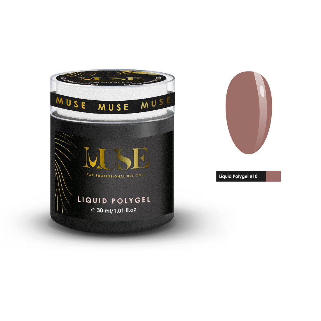 Liquid Polygel - #10 Soft Nude Brown(Semi-Transparent)