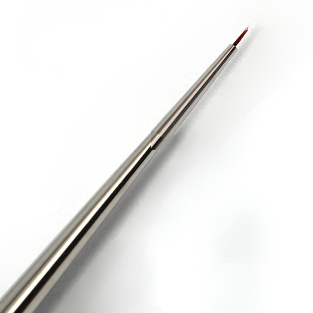 Mini ultra fine nail art brush for micro detailing and gel correction with precision tip