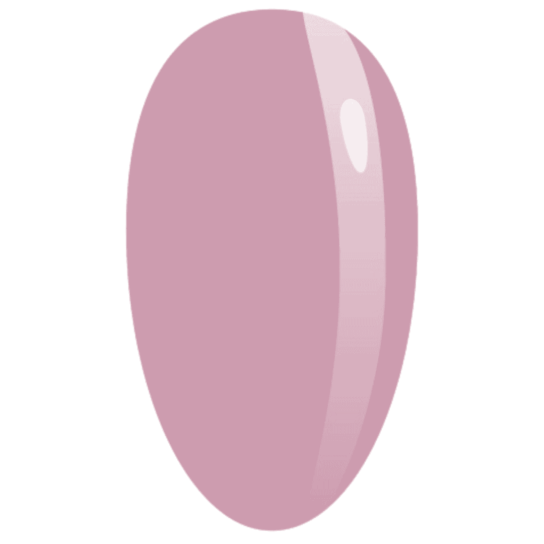 A digital illustration of a nail painted in a mauve color with a glossy finish, displaying a reflective highlight for a realistic and shiny appearance.