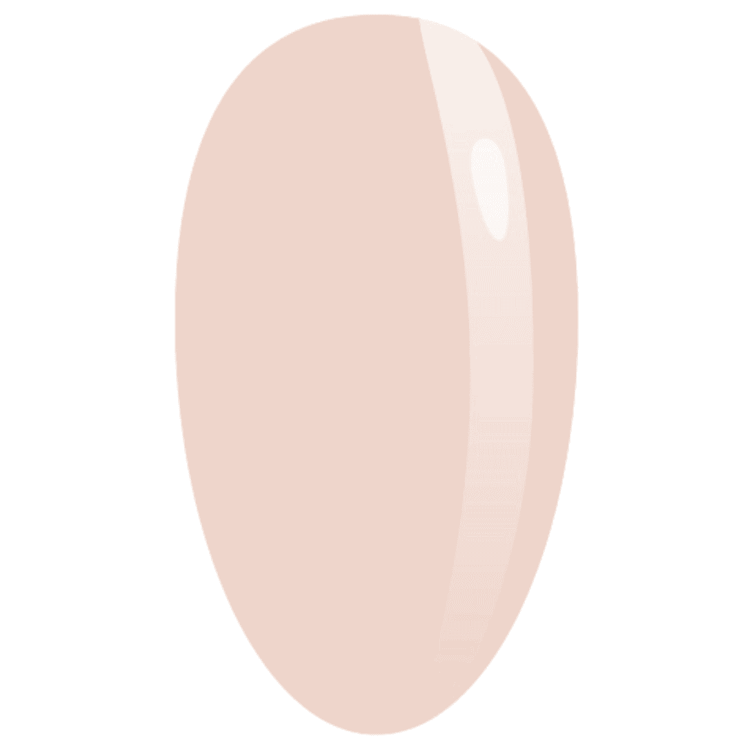 "A swatch of nail gel in a light peach shade with a shiny finish, representing the color and texture of the 'MUSE Base Gel Color Creator #33'."