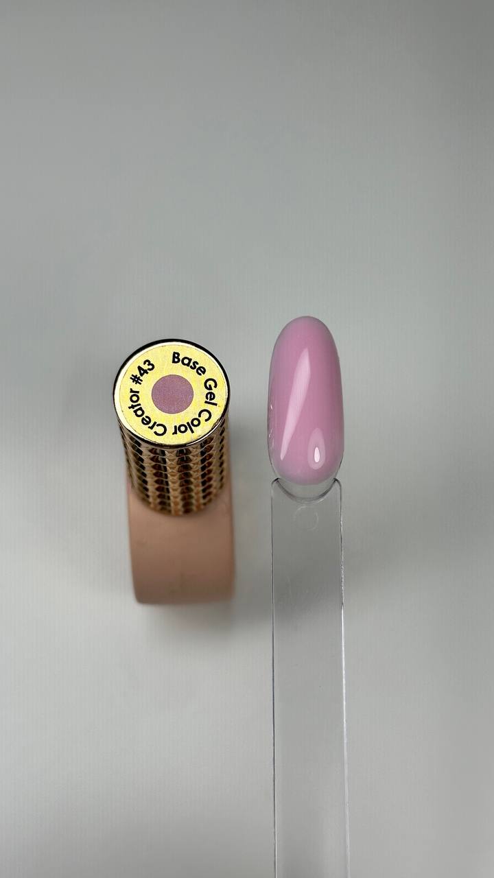 Professional salon base gel in universally flattering soft natural pink shade