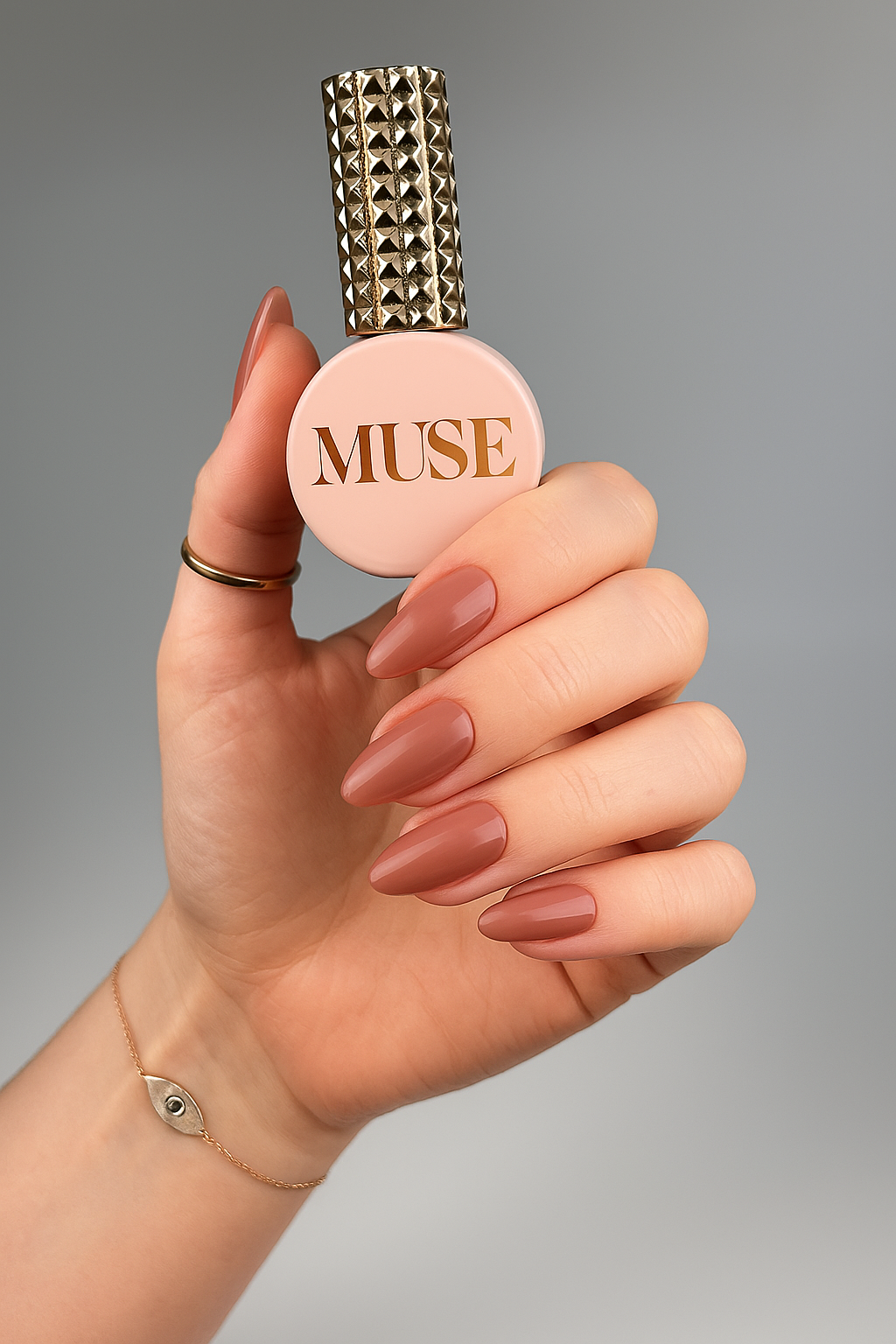 Creator Base Gel #44 Natural Nude Brown for elegant nude manicures and nail art.