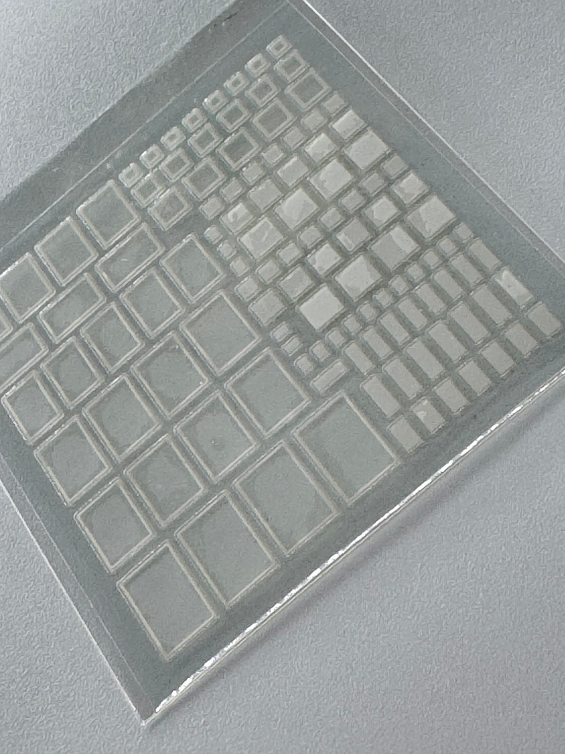 Ultra thin white square nail decals